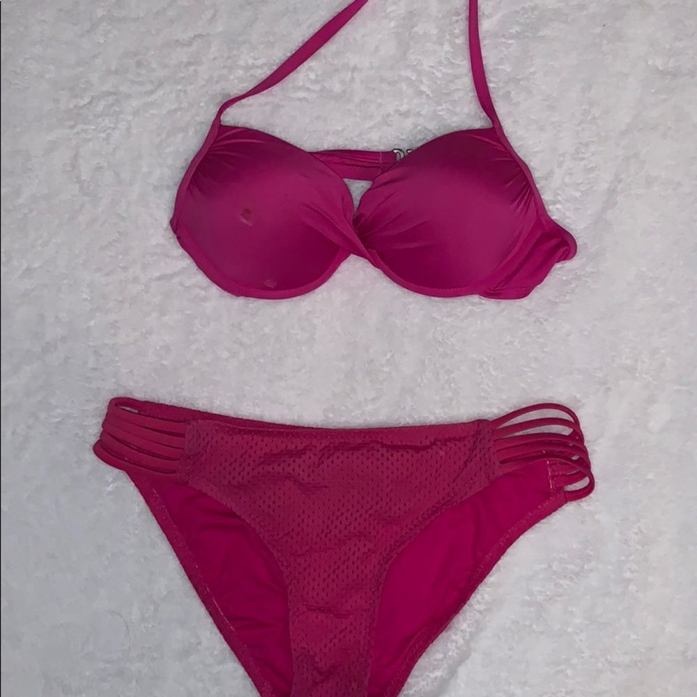 Pink bikini (top and bottom)